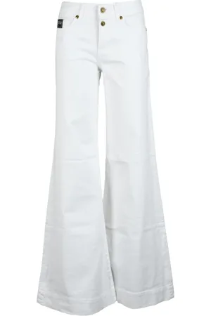 VERSACE Jeans, Dame, Hvid, W25, Bomuld, Stilfulde jeans i bomuldsblanding