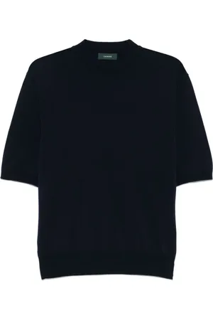 ZANONE Strik, Herre, Blå, S, Blå Sweaters til Mænd
