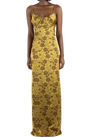 DRIES VAN NOTEN Kjole, Dame, Gul, M, Ocra Kjole