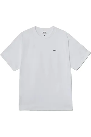 Obey Top, Herre, Hvid, S, Bomuld, Fed Øje Grafisk T-shirt