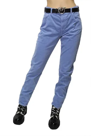 Emporio Armani Bukser, Dame, Blå, W31, Bomuld, Bomuld Damebukser