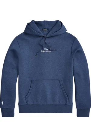 Ralph Lauren Sweathshirts & Hoodies, Herre, Blå, L, Bomuld, Bomuldshættetrøje med logo