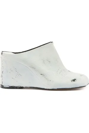 Maison Margiela Sko, Dame, Hvid, 40 EU, Læder, Hvide Læderkilesandaler