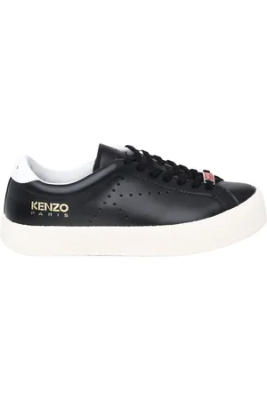 Kenzo Sko, Dame, Sort, 36 EU, Læder, Swing Low Top Sneakers