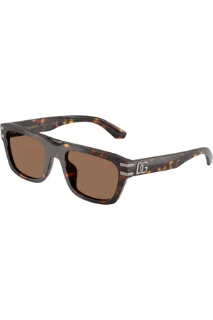 Dolce & Gabbana Tilbehør, Herre, Brun, 54 MM, Uld, Stilfulde solbriller i brun nuance