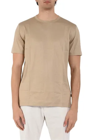 HUGO BOSS Top, Herre, , 2XL, Lyocell T-shirt med logo etiket