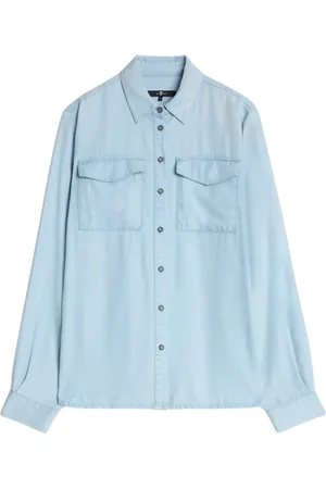 7 for all Mankind Bluser & Skjorter, Dame, Blå, S, Denim, Florida Denim Skjorte