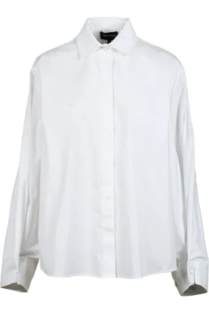 Emporio Armani Bluser & Skjorter, Dame, Hvid, XS, Bomuld, Bomuldsskjorte - Klassisk Stil