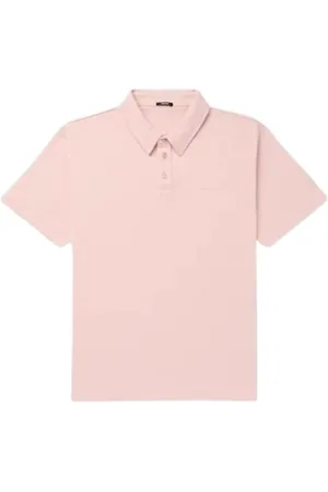 Denham Top, Herre, Lyserød, L, Bomuld, Elegant Polo Skjorte til Mænd