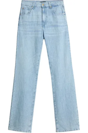 7 for all Mankind Jeans, Dame, Blå, W30, Denim, Lys Blå Denim Bukser