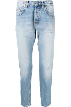ELEVENTY Jeans, Herre, Blå, W32, Bomuld, Blå Straight Jeans med 5 Lommer