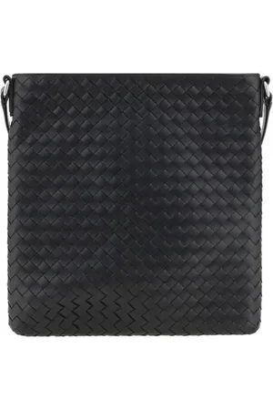 Bottega Veneta Taske, Herre, Sort, ONE SIZE, Uld, Ikonisk Intreccio Læder Skuldertaske