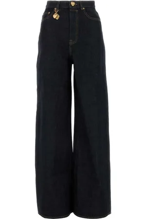 ZIMMERMANN Jeans, Dame, Blå, W28, Denim, Mørkeblå Denim Wide-Leg Jeans