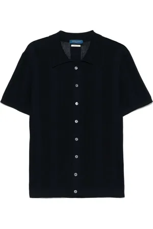 Daniele Fiesoli Skjorte, Herre, Blå, L, Midnight Ribbed Cuffs Shirt