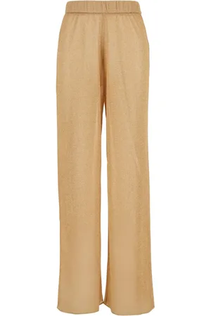 Oseree Bukser, Dame, Brun, S, Uld, Tech Fabric Elastic Waist Pants Grey