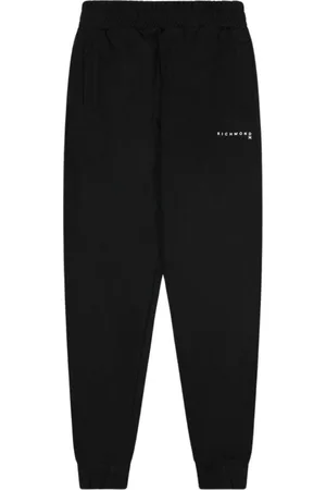 John Richmond Bukser, Herre, Sort, L, Logo Joggingbukser med elastisk talje