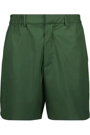 Fendi Shorts, Herre, Grøn, M, Bomuld, Bomuld Khaki Shorts Forår-Sommer 2025