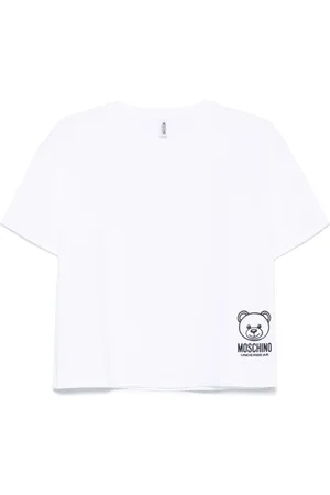 Moschino Top, Dame, Hvid, L, Hvide Crew Neck T-shirts og Polos
