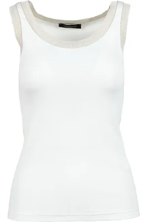 Fabiana Filippi Top, Dame, Hvid, 2XS, Bomuld, Tshirt