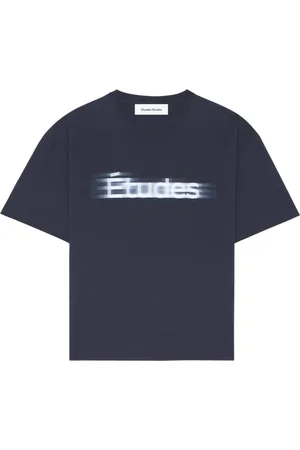 Etudes Top, Herre, Blå, L, Bomuld, Navy Relax Blur Tee