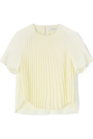 Motivi Bluser & Skjorter, Dame, Gul, L, Plisseret Georgette Bluse