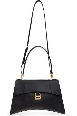 Balenciaga Taske, Dame, Sort, ONE SIZE, Læder, Håndtaske Timeglas Medium