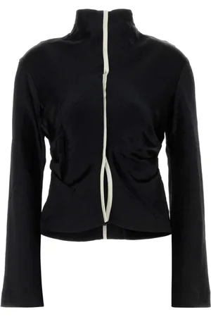 Nanushka Bluser & Skjorter, Dame, Sort, M, Satin, Sort Satin Domini Bluse