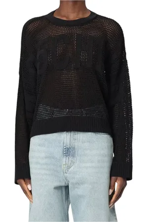 Moschino Strik, Dame, Sort, XS, Uld, Sorte Sweaters til Stilfuldt Look