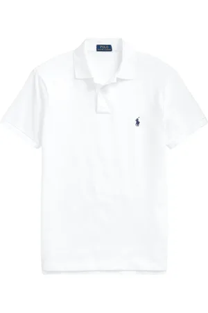 Ralph Lauren Top, Herre, Hvid, L, Bomuld, Slim Fit Mesh Polo Shirt