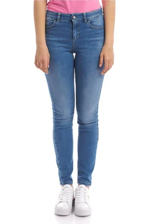 Liu Jo Jeans, Dame, Blå, W25, Bomuld, Guddommelig Regular Talje Jeans