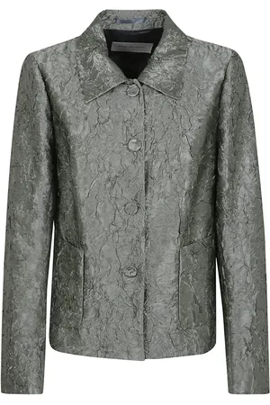 DRIES VAN NOTEN Jakke, Dame, Grøn, S, Bomuld, Grøn Bomuldsblandet Jakke Stilfuld Pasform
