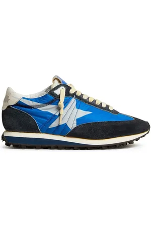 Golden Goose Sko, Herre, Blå, 40 EU, Nylon, Løbemaraton Nylon Suede Sneakers