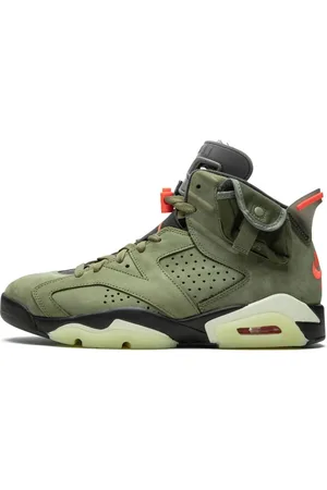 Jordan Sko, unisex, Grøn, 42 EU, Retro Travis Scott Sneaker