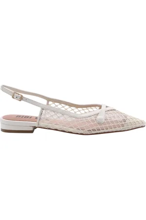 Bibi Lou Sko, Dame, Hvid, 37 EU, Uld, Stilfulde Slingback Sko til Kvinder