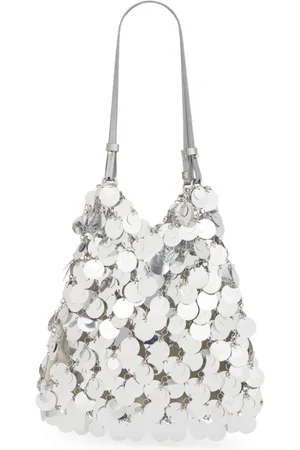 Paco rabanne Taske, Dame, Grå, ONE SIZE, Uld, Sølv Crossbody Taske