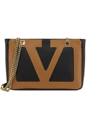 VALENTINO GARAVANI Taske, Herre, Flerfarvet, ONE SIZE, Uld, Stud Skulder Taske TanBlack
