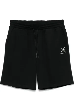 John Richmond Shorts, Herre, Sort, L, Uld, Sort Elastisk Snøret Talje Shorts