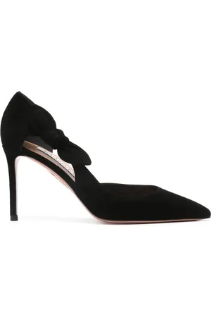 Aquazzura Sko, Dame, Sort, 39 1/2 EU, Læder, Elegant Sort Læder Højhælede Pumps