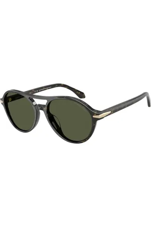 Giorgio Armani Tilbehør, Herre, Grøn, 55 MM, Uld, Stilfulde solbriller Ar8236U