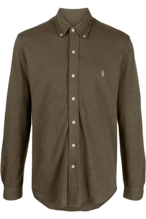 Ralph Lauren Skjorte, Herre, Brun, L, Bomuld, Casual Brun Langærmet Skjorte