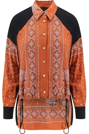 Pinko Bluser & Skjorter, Dame, Brun, XS, Brun Knappet Skjorte Asymmetrisk Hem