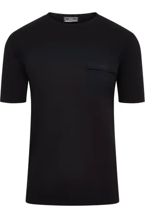 HERNO Top, Herre, Sort, 2XL, Bomuld, Superfin bomuld stræk T-shirt