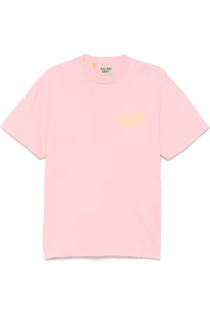 GALLERY DEPT. Top, Herre, Lyserød, XL, Bubblegum Logo Print Crew Neck