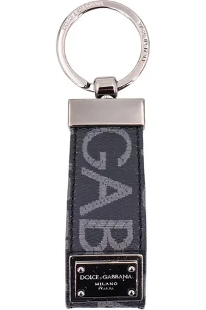 Dolce & Gabbana Tilbehør, Herre, Sort, ONE SIZE, Sort tilbehør med metallogo-ring