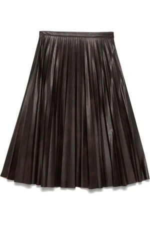 Pinko Nederdel, Dame, Brun, XL, Polyester, Casual Brun Midi Nederdel
