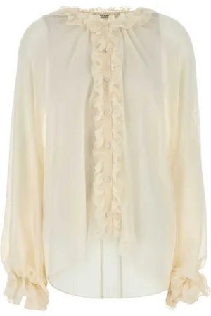 Serafini Bluser & Skjorter, Dame, , M, Ivory Georgette Skjorte til Kvinder