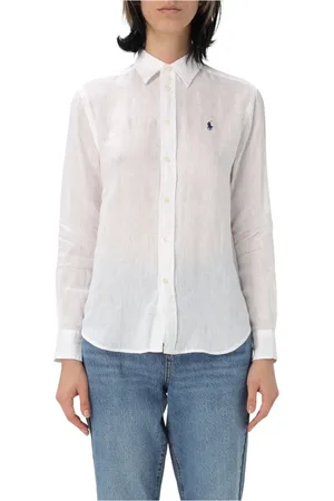 Ralph Lauren Bluser & Skjorter, Dame, Hvid, L, Bomuld, Elegant Polo Shirt