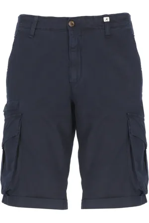 MYTHS Shorts, Herre, Blå, XL, Bomuld, Blå Bomuld og Hør Bermuda Shorts