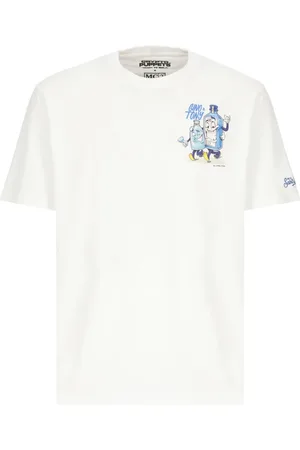 MC2 SAINT BARTH Top, Herre, Hvid, S, Bomuld, Herre Bomuldst-shirt med Crew Neck