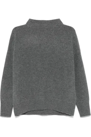 Vince Strik, Dame, Grå, XL, Cashmere, Elegant Grå Cashmere Sweater